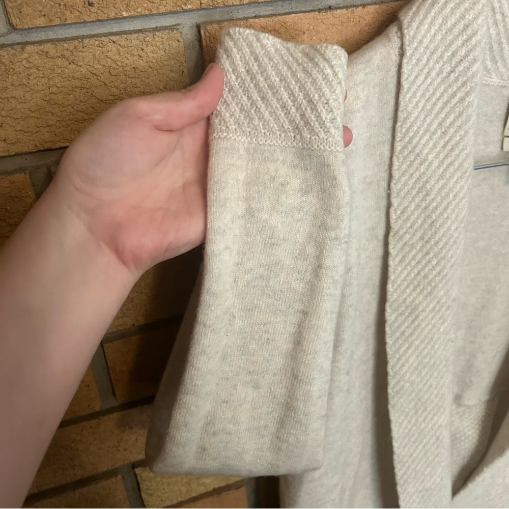 Cynthia Rowley 100% Cashmere Beige Open Front Cardigan Sweater Size Small - Picture 5 of 5